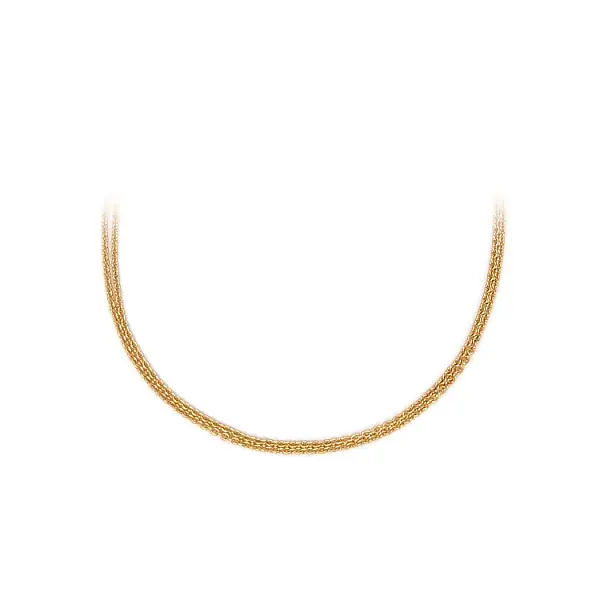 Gold Doppelkette Anker