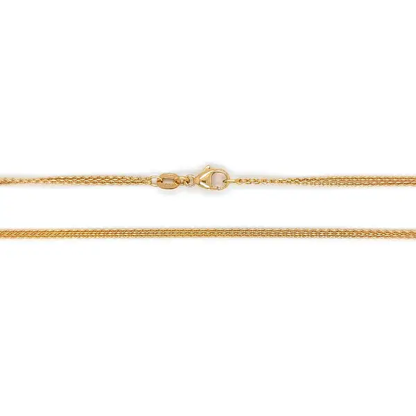 Gold Doppelkette Anker