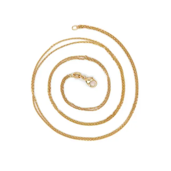 Gold Doppelkette Anker