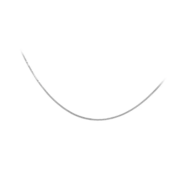 Weißgold-Würfelkette - Würfel