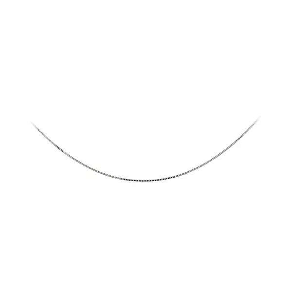 Weißgold-Würfelkette - Würfel