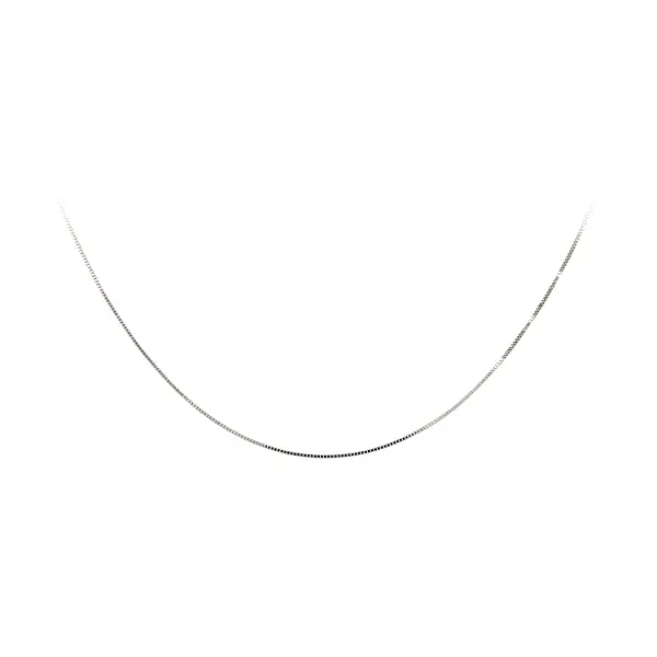 Weißgold-Würfelkette - Würfel