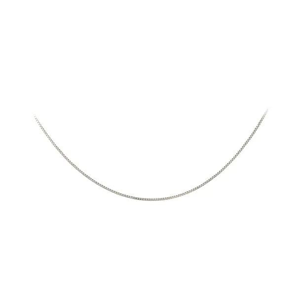 Weißgold-Würfelkette - Würfel