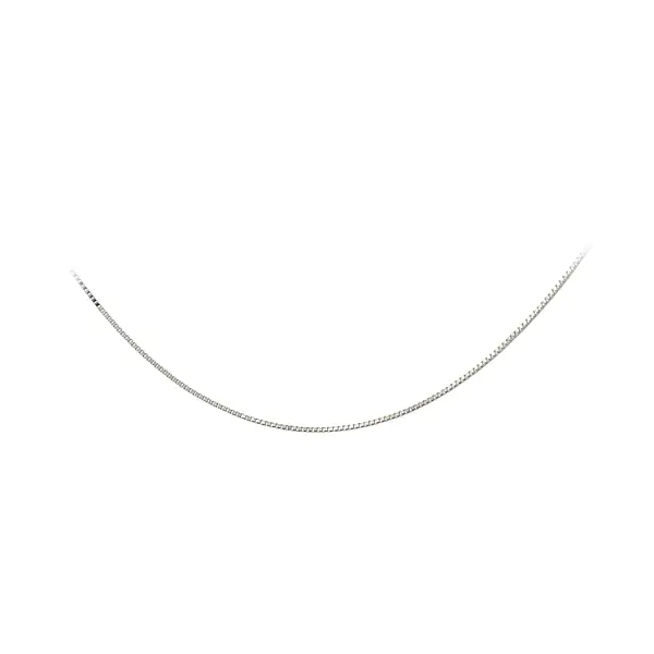 Weißgold-Würfelkette - Würfel