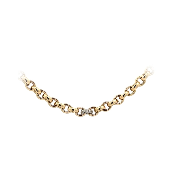 Goldhalskette mit Zirkonen