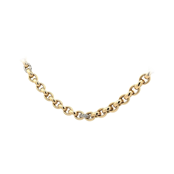 Goldhalskette mit Zirkonen