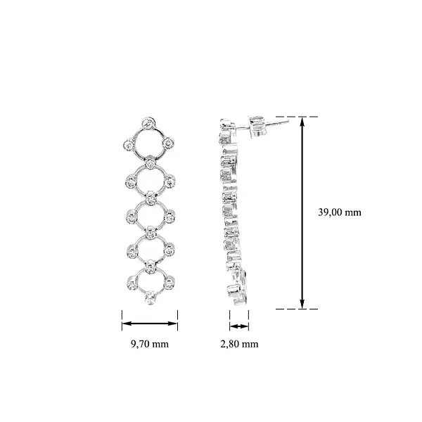 Goldohrringe mit Zirkonen