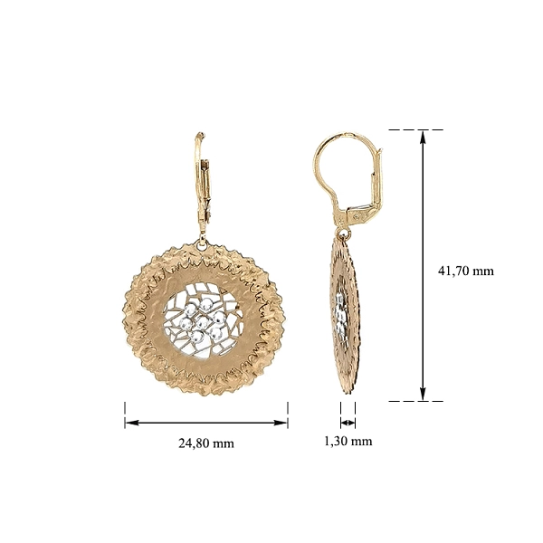 Goldohrringe mit Zirkonen