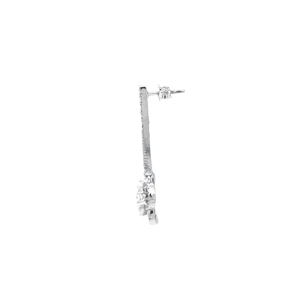 Weißgold-Ohrringe mit Zirkonen