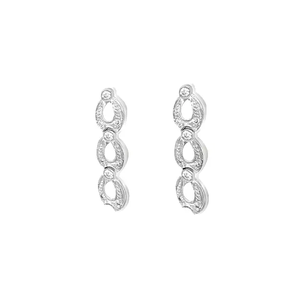 Goldohrringe mit Zirkonen