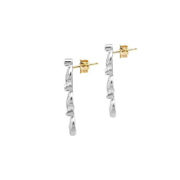 Goldohrringe mit Zirkonen