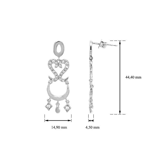 Goldohrringe mit Zirkonen