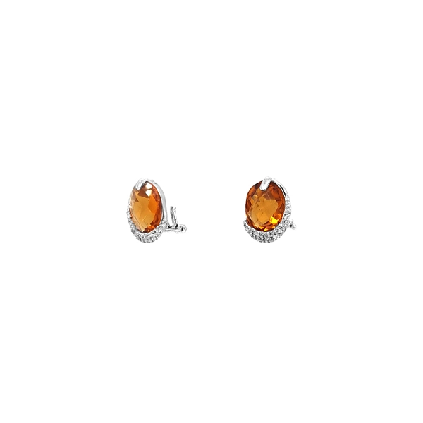 Gold-Ohrringe mit Zirkonen