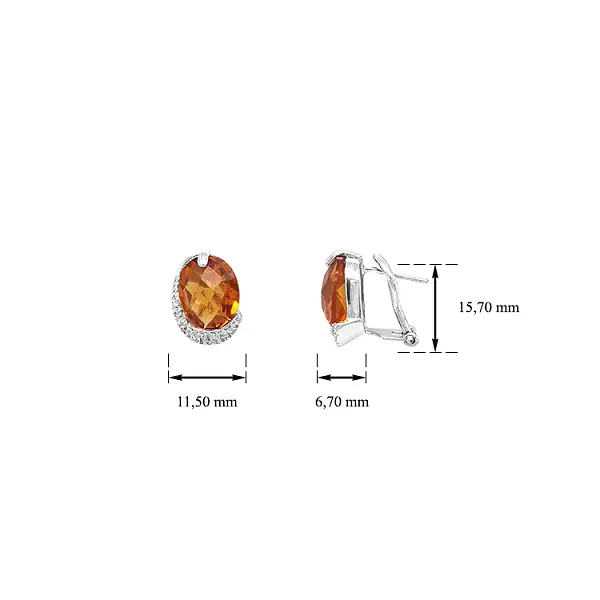 Gold-Ohrringe mit Zirkonen