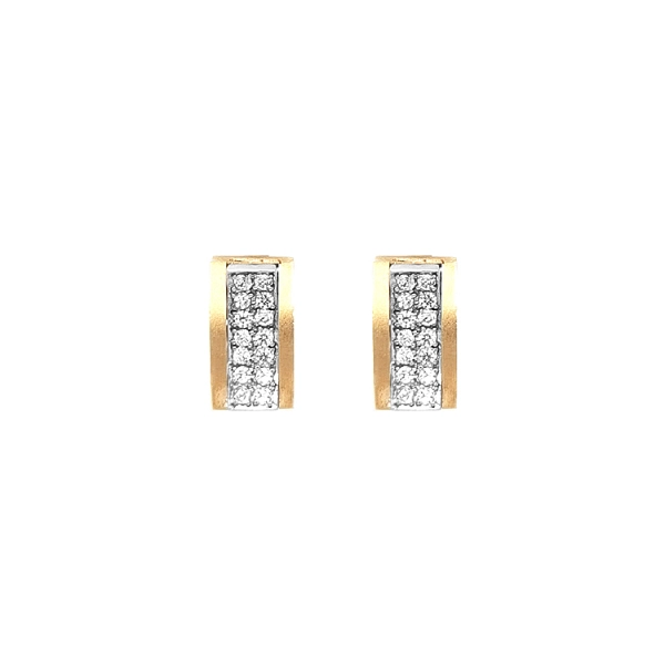 Gold-Ohrringe mit Zirkonen