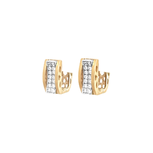Gold-Ohrringe mit Zirkonen