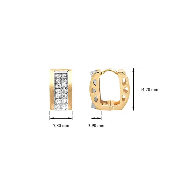 Gold-Ohrringe mit Zirkonen
