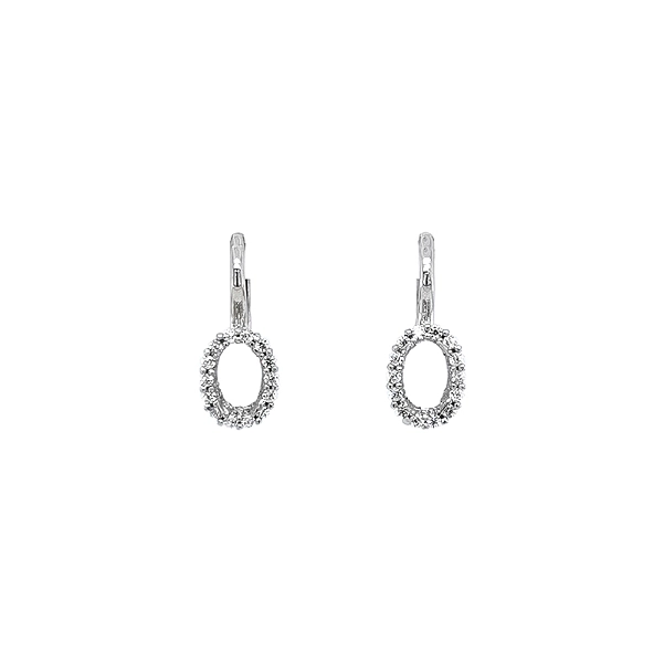 Elegante Ohrringe aus Weißgold mit Zirkonen