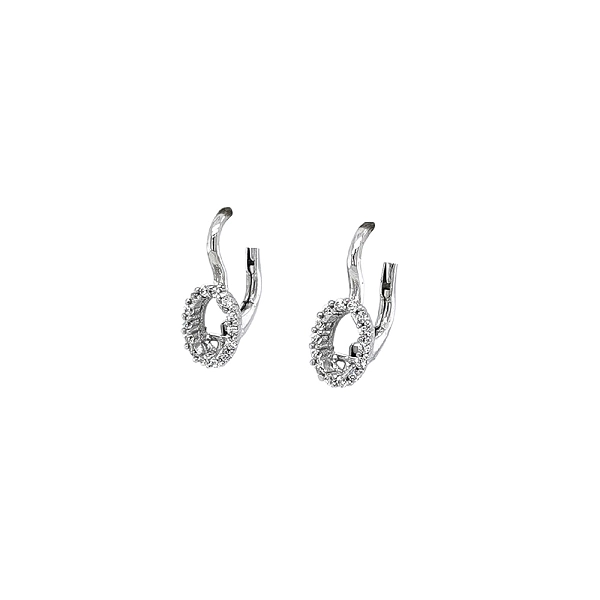 Elegante Ohrringe aus Weißgold mit Zirkonen