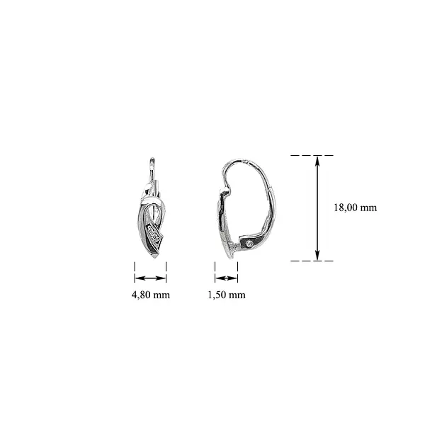 Ohrringe mit Zirkonen aus Weißgold