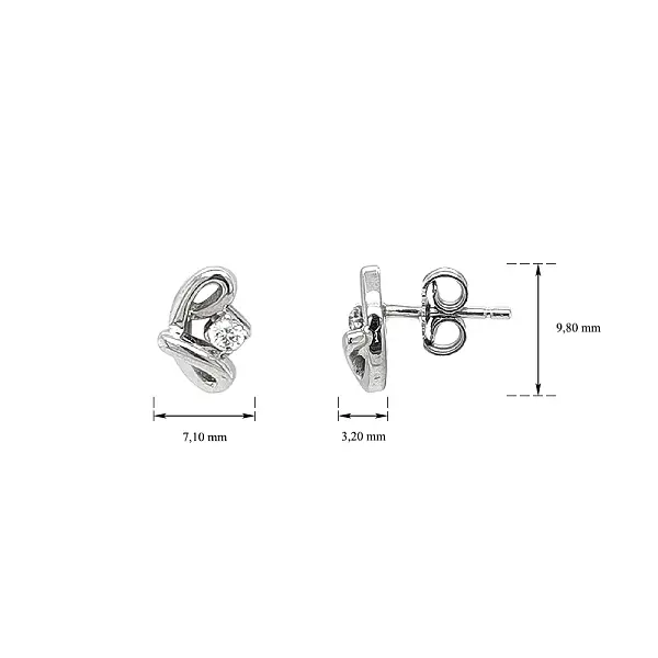 Pecky Ohrringe mit Zirkonen