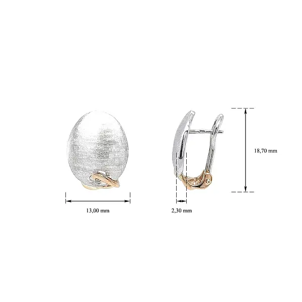 Luxuriöse Ohrringe aus Weiß- und Gelbgold