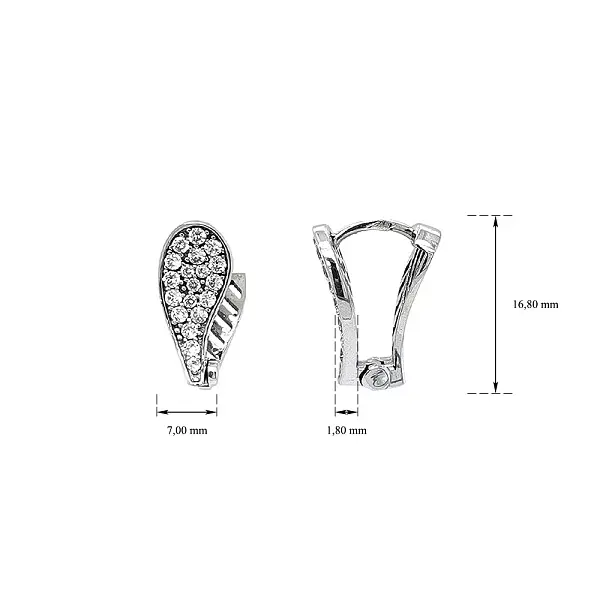 Ohrringe mit Zirkonen aus Weißgold