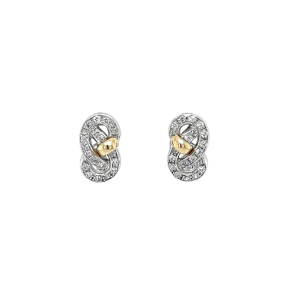 Ohrringe mit Zirkonen in Gold