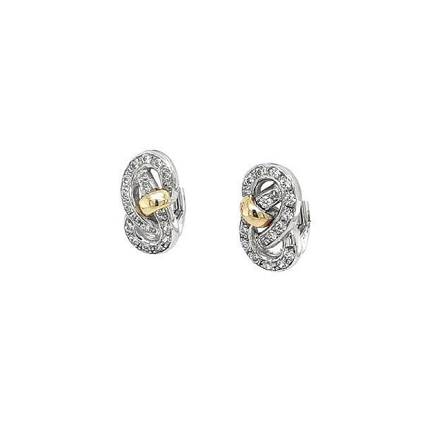 Ohrringe mit Zirkonen in Gold