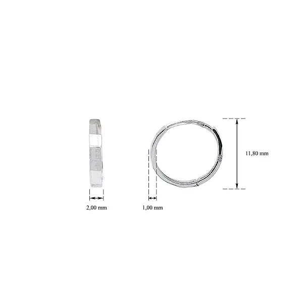 Weißgold-Ohrringe mit klarem und modernem Design
