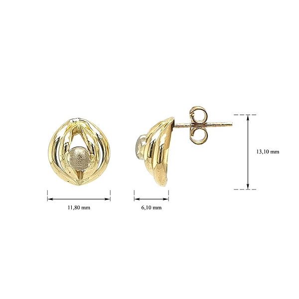 Zeitlose Ohrringe mit Goldkugel und einzigartigem Design