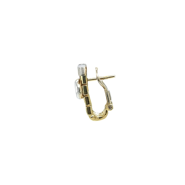 Elegante Ohrringe aus Bicolor-Gold mit Zirkonia