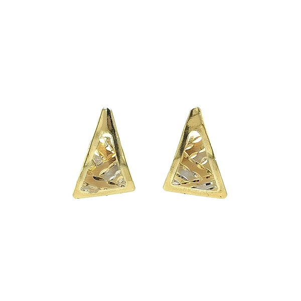 Gold Elegante Dreiecks-Ohrringe