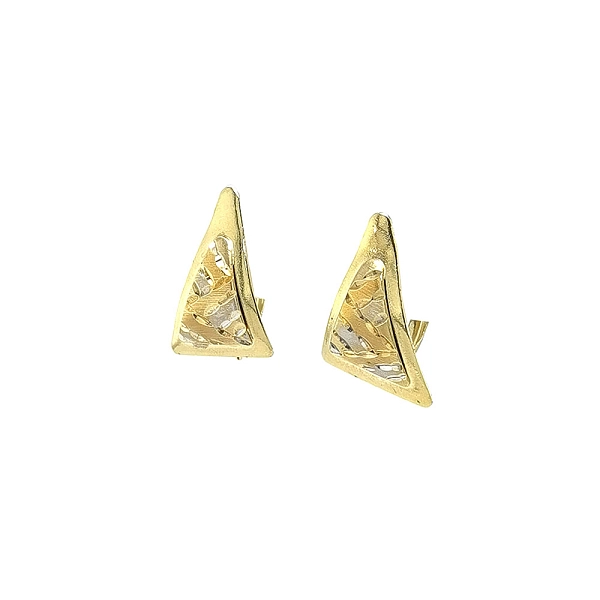Gold Elegante Dreiecks-Ohrringe