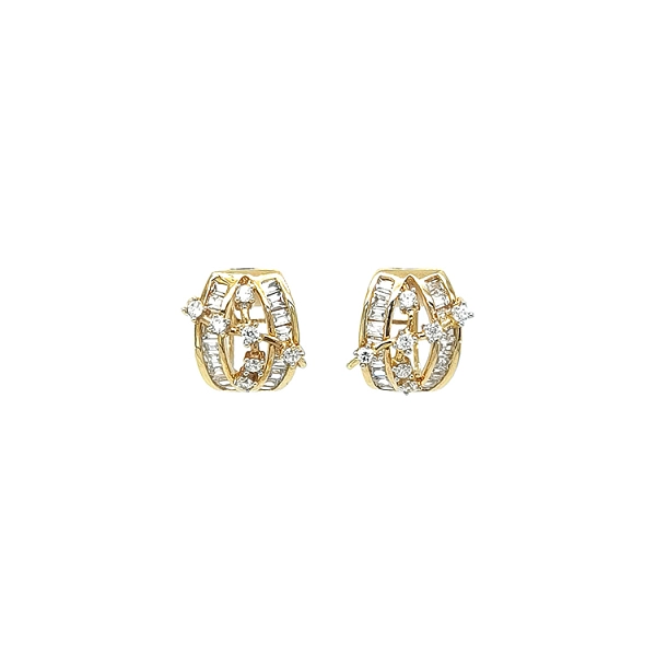 Gold-Ohrringe mit Zirkonen