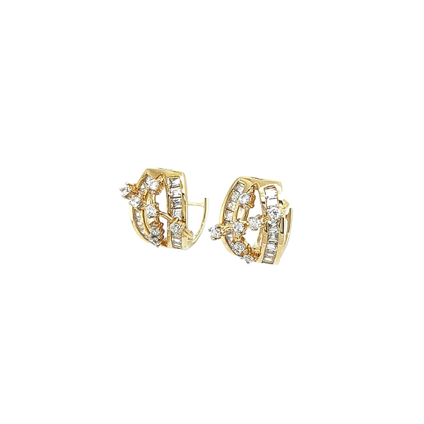 Gold-Ohrringe mit Zirkonen