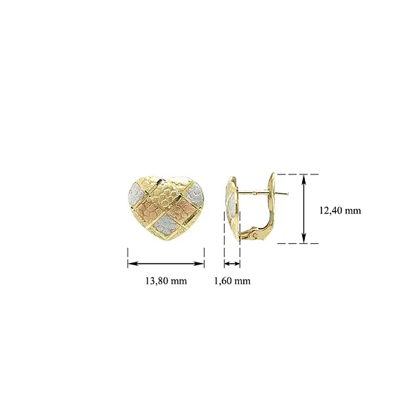 Ohrringe Sdrce aus gemischtem Gold