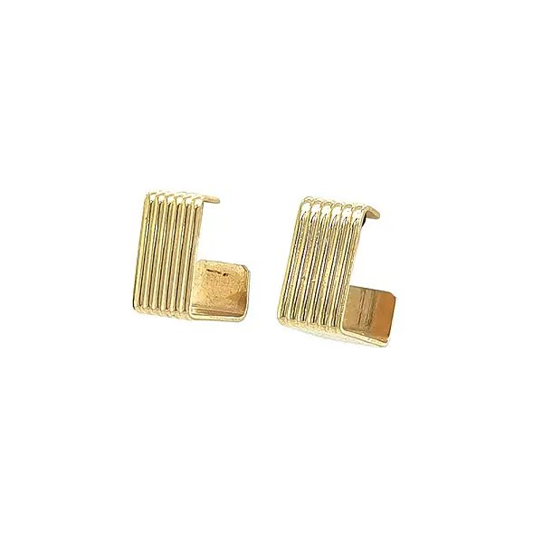 Gold-Ohrringe Halbkreise