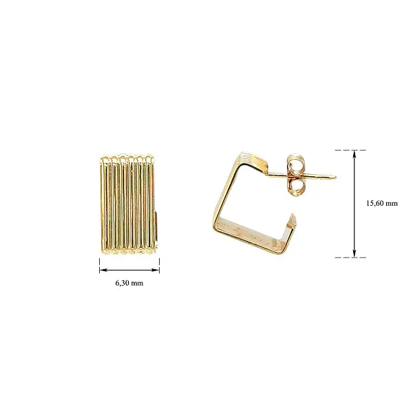 Gold-Ohrringe Halbkreise