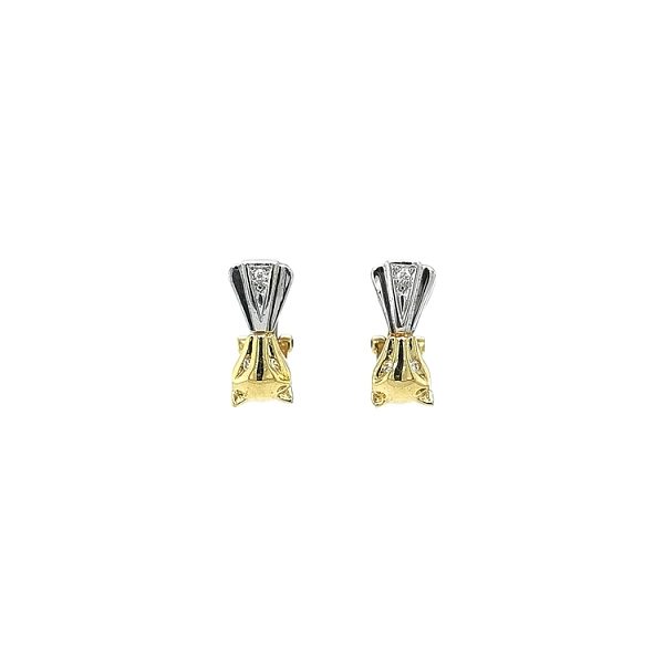Ohrringe mit Zirkonen in Gold