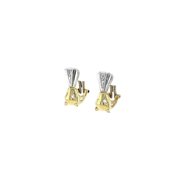 Ohrringe mit Zirkonen in Gold