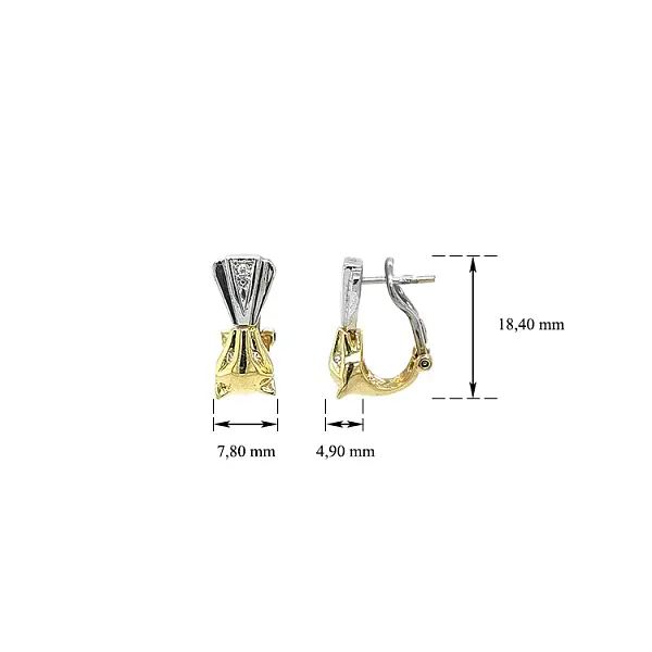 Ohrringe mit Zirkonen in Gold