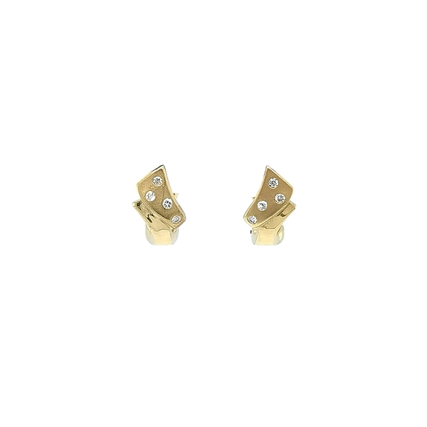 Gold-Ohrringe mit Zirkonen
