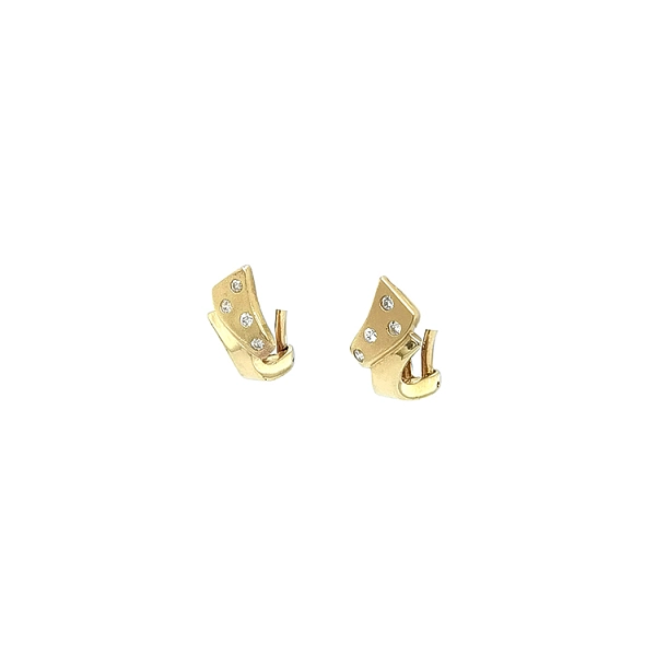 Gold-Ohrringe mit Zirkonen