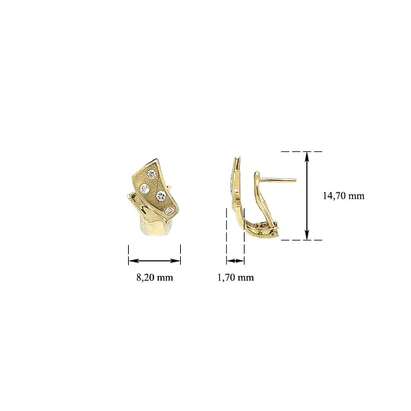 Gold-Ohrringe mit Zirkonen