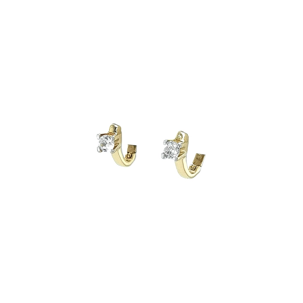 Gold-Ohrringe mit Zirkonen