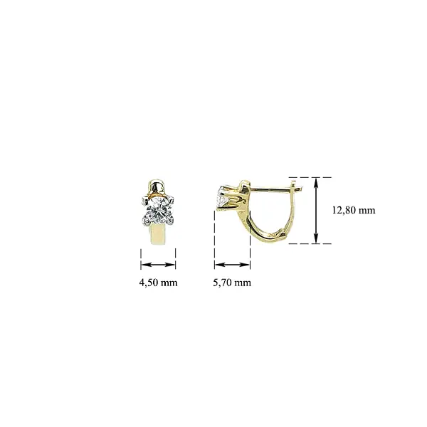 Gold-Ohrringe mit Zirkonen