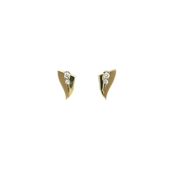 Gold-Ohrringe mit Zirkonen