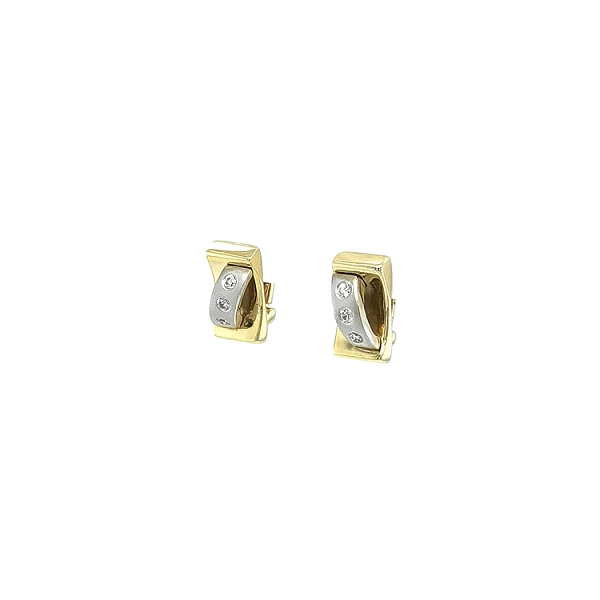 Ohrringe mit Zirkonen aus Weißgold