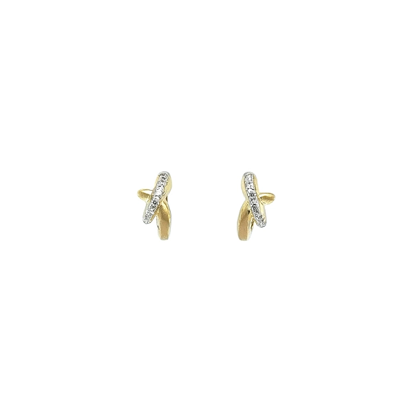 Gold-Ohrringe mit Zirkonen
